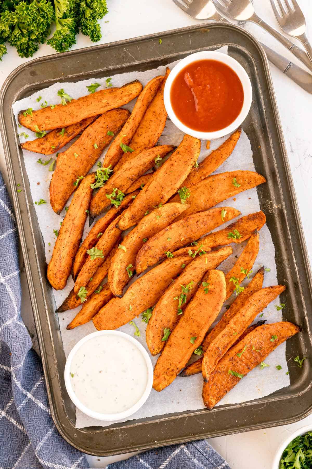 Oven Baked Sweet Potato Wedges