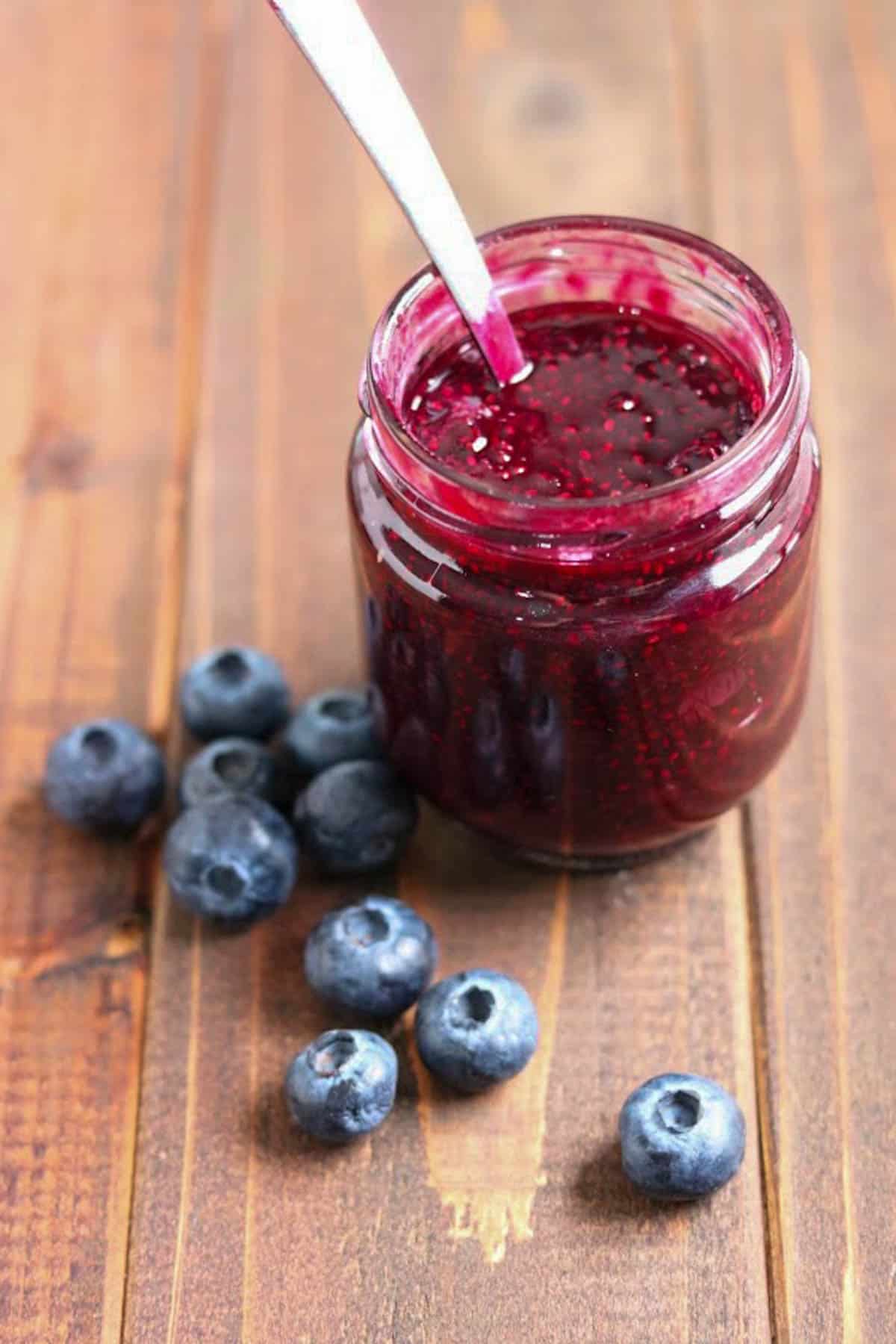 Blueberry Chia Seed Jam (30 mins recipe)