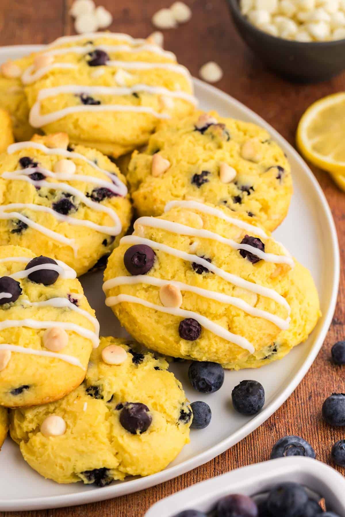 Blueberry Lemon Cake Mix Cookies (So Soft and Easy!)