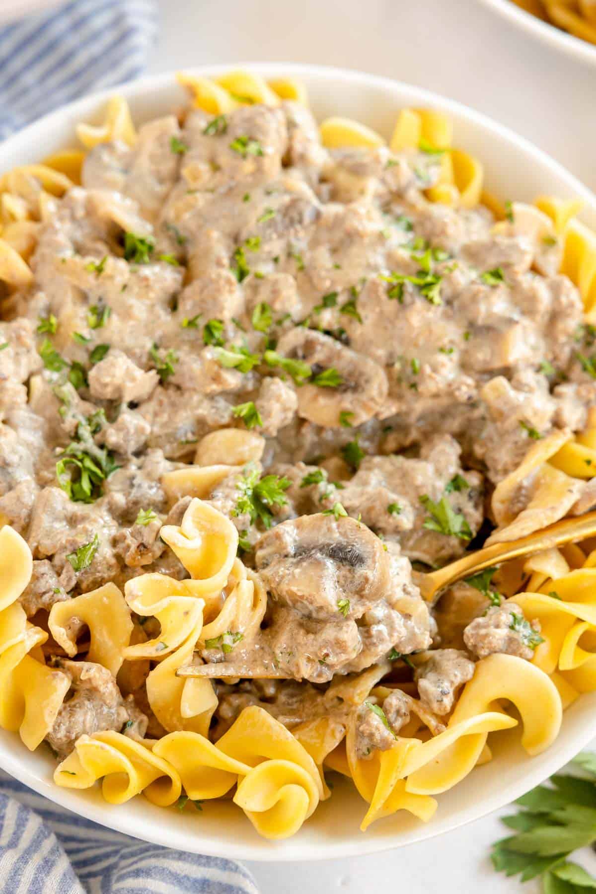 Ground Beef Stroganoff
