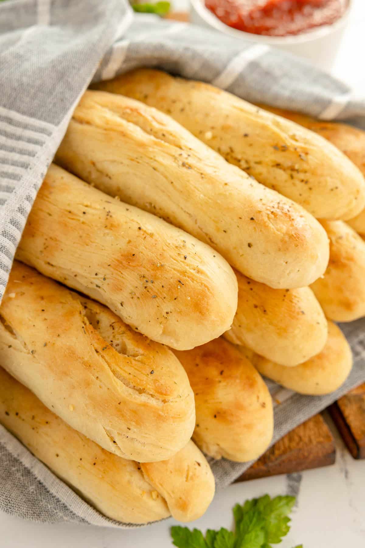 Homemade Buttery Garlic Breadsticks