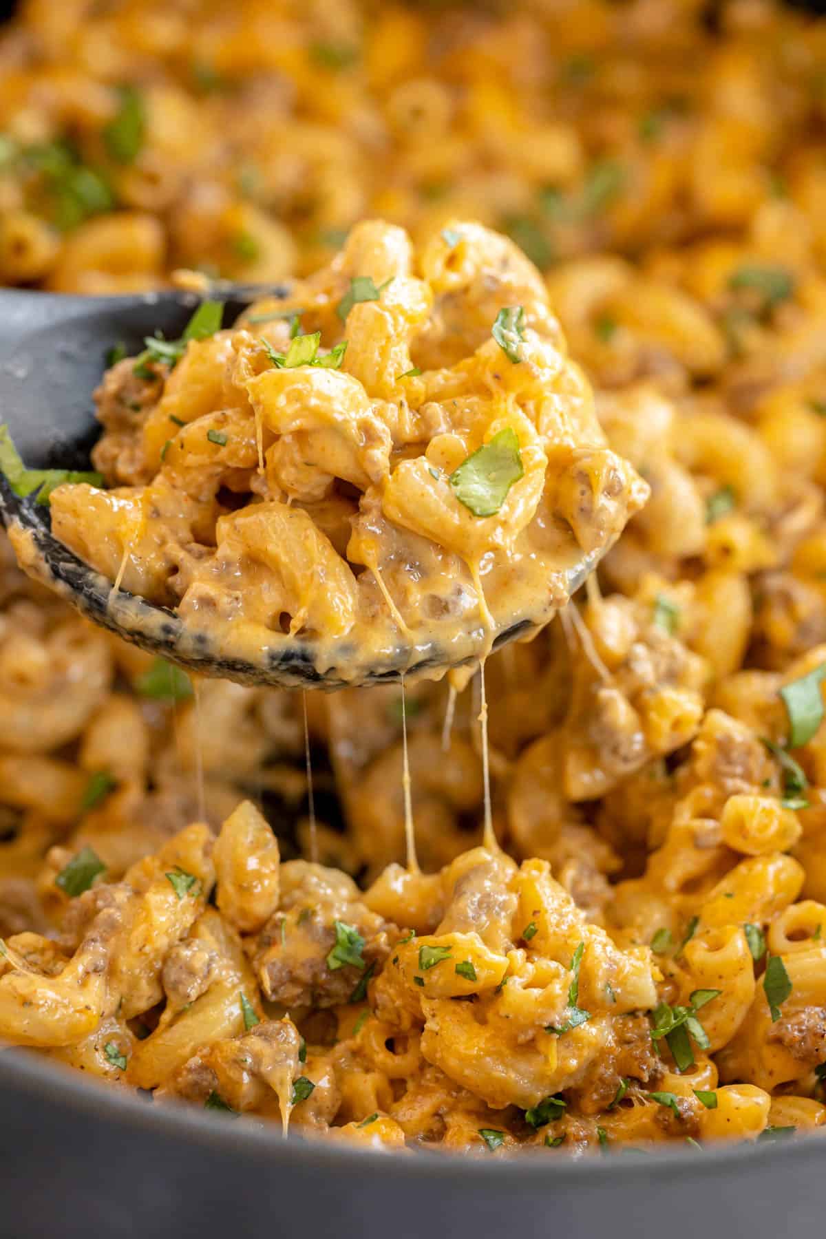 Cheeseburger Macaroni (“Hamburger Helper”)