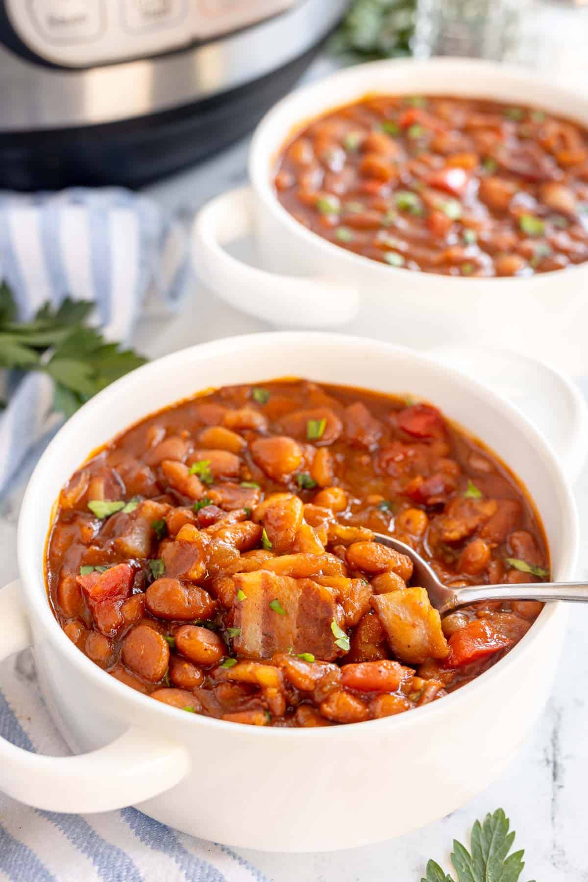 Instant Pot Baked Beans Recipe (with Bacon)