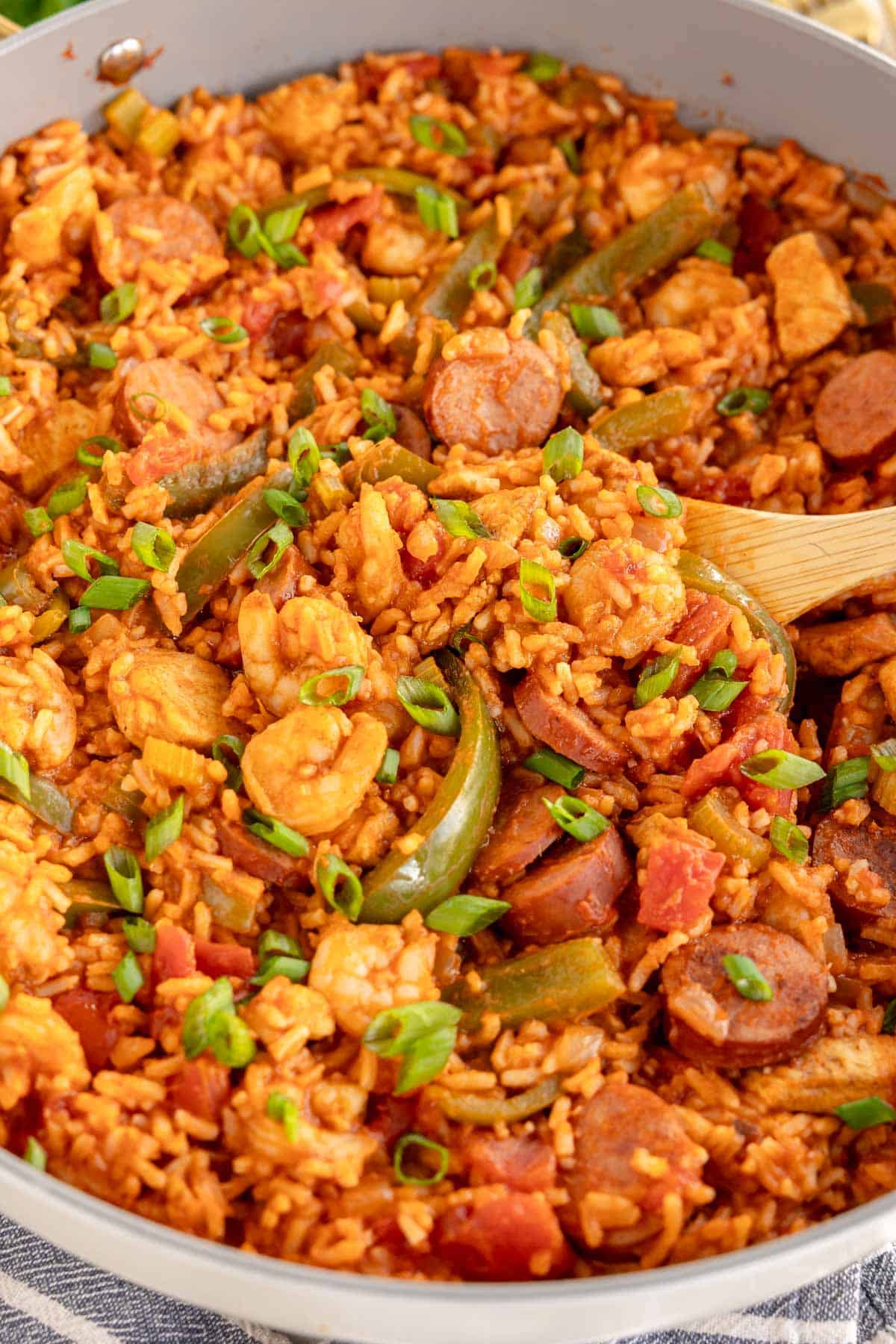 Chicken and Sausage Jambalaya (with Shrimp)