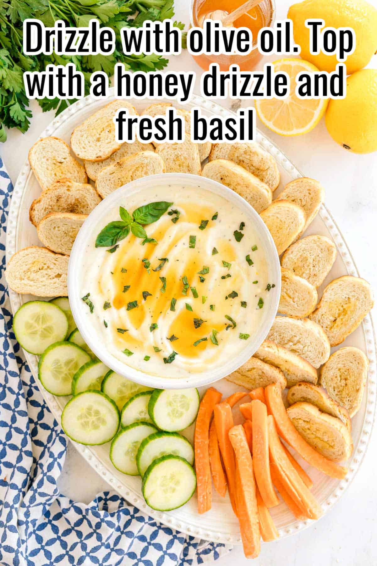 Blended whipped ricotta mixture in a food processor bowl. Text on the image says 'Blend until smooth and fluffy'.