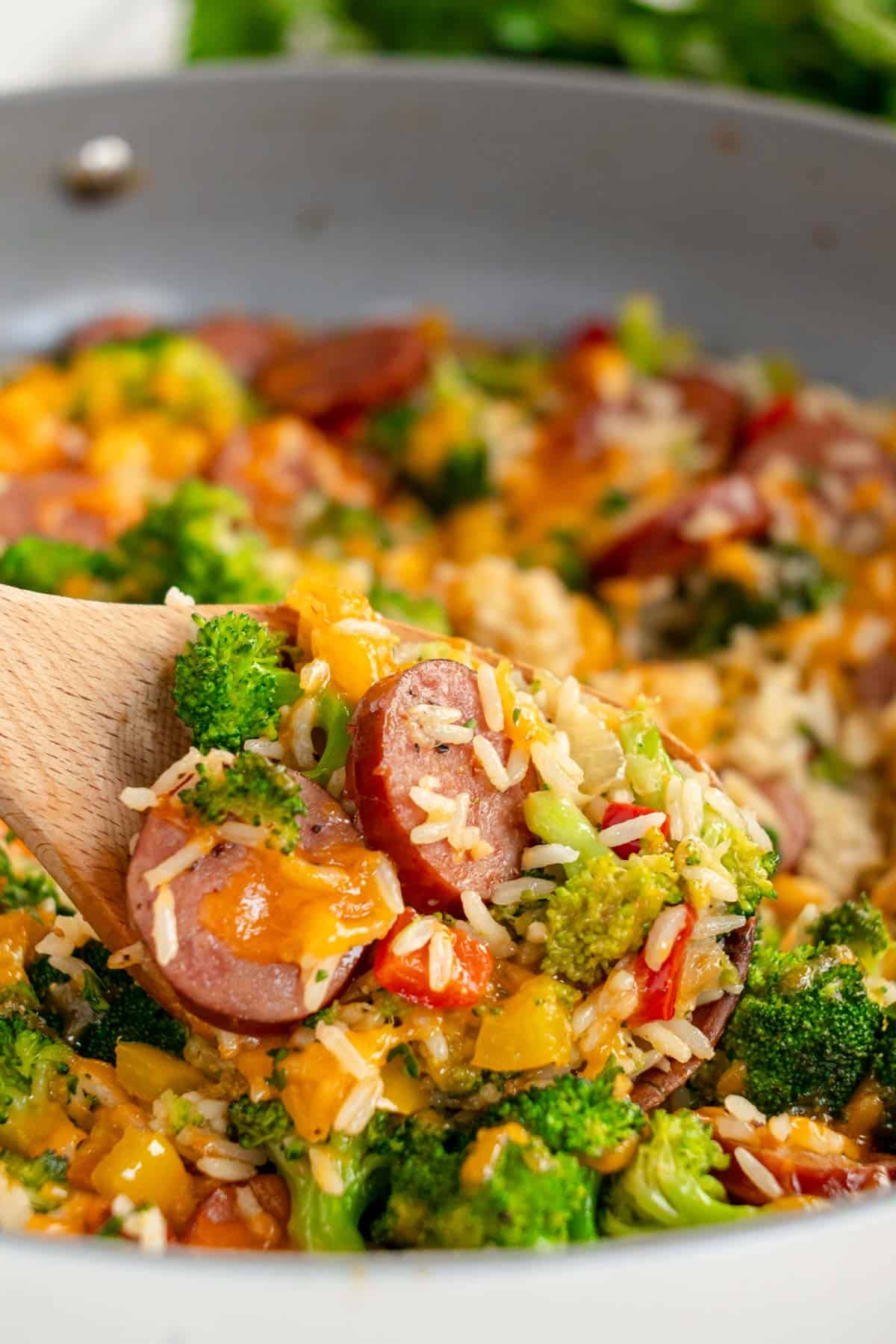 Smoked Sausage and Rice Skillet Dinner