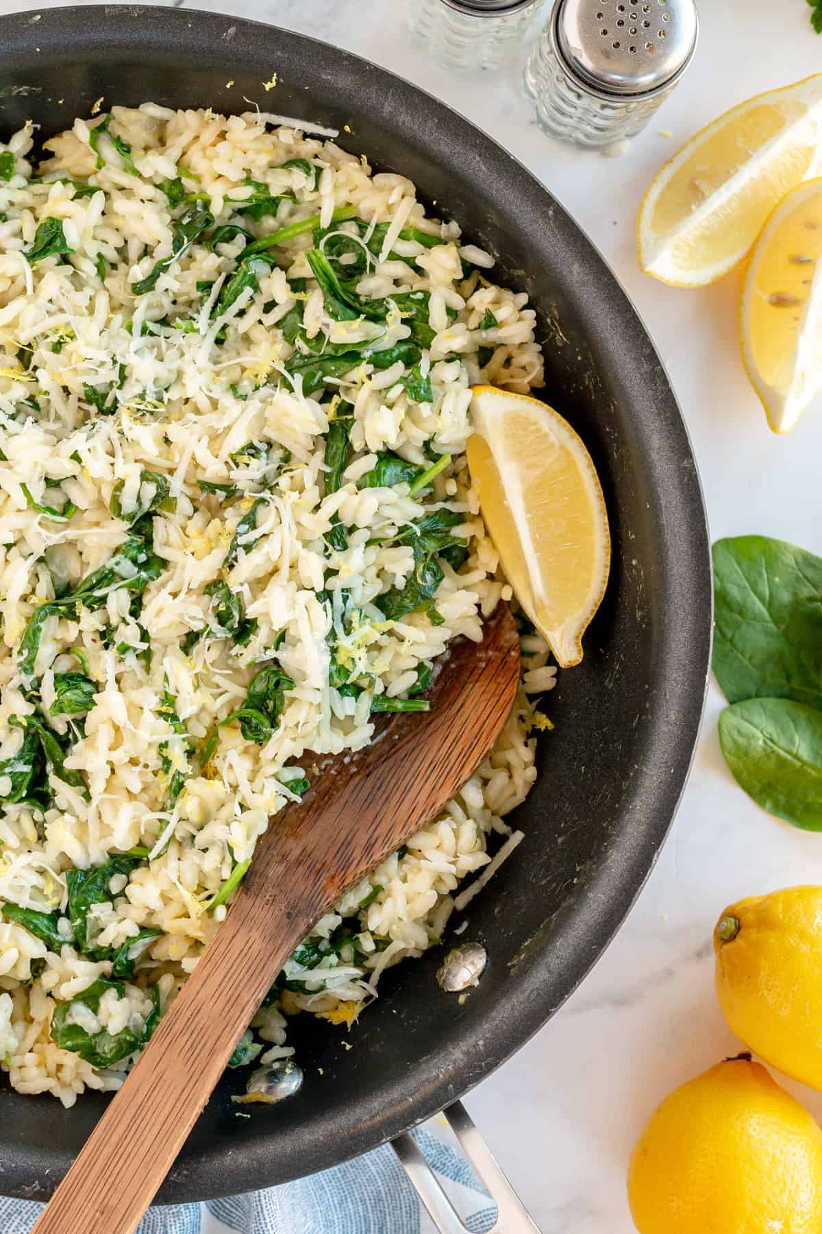 Spinach Risotto Recipe (with Lemon)
