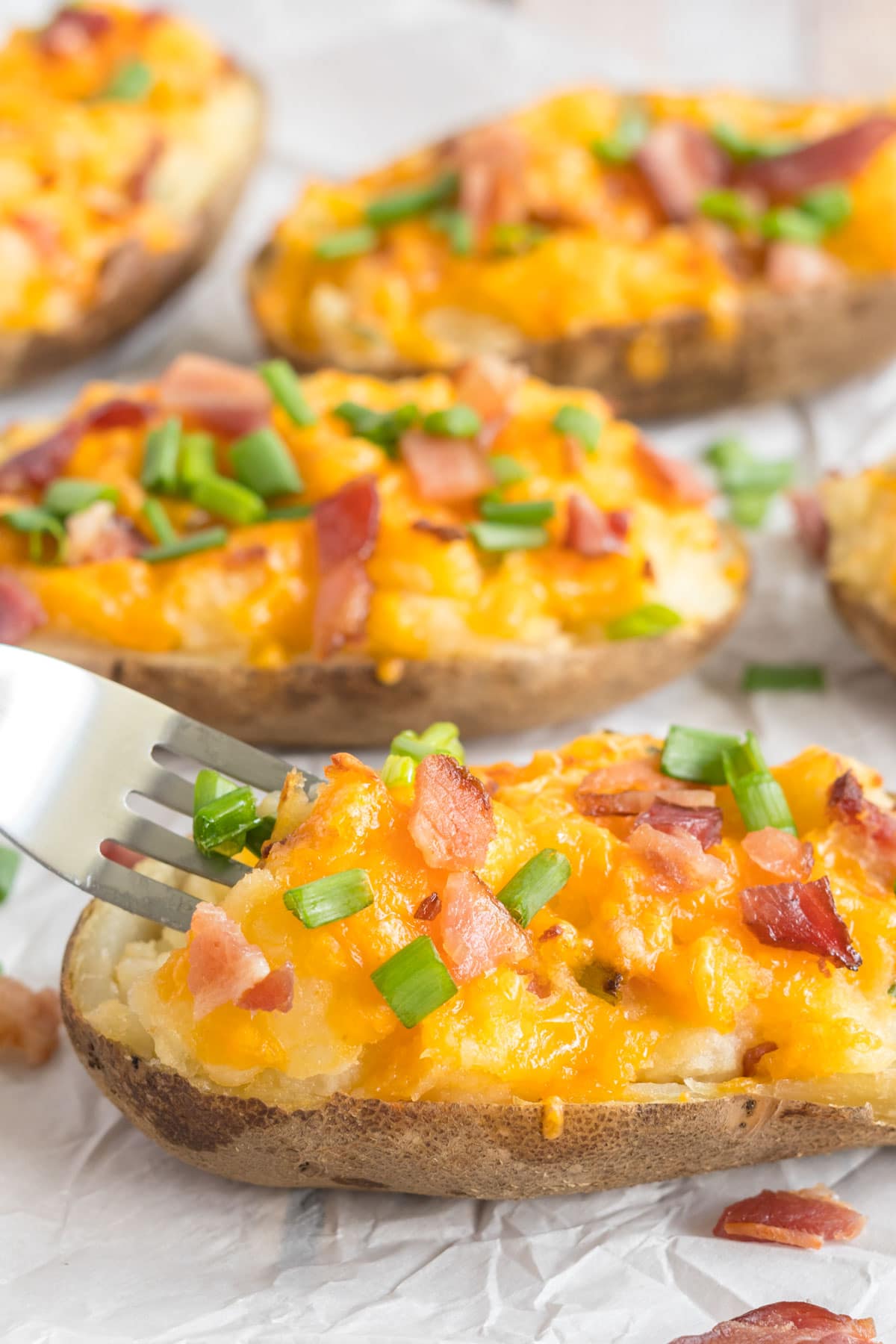 Make Ahead Twice Baked Potatoes Recipe- Freezer Friendly!